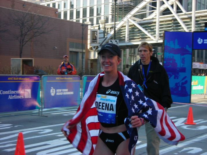 new york city half marathon nyrr ny  deena kastor