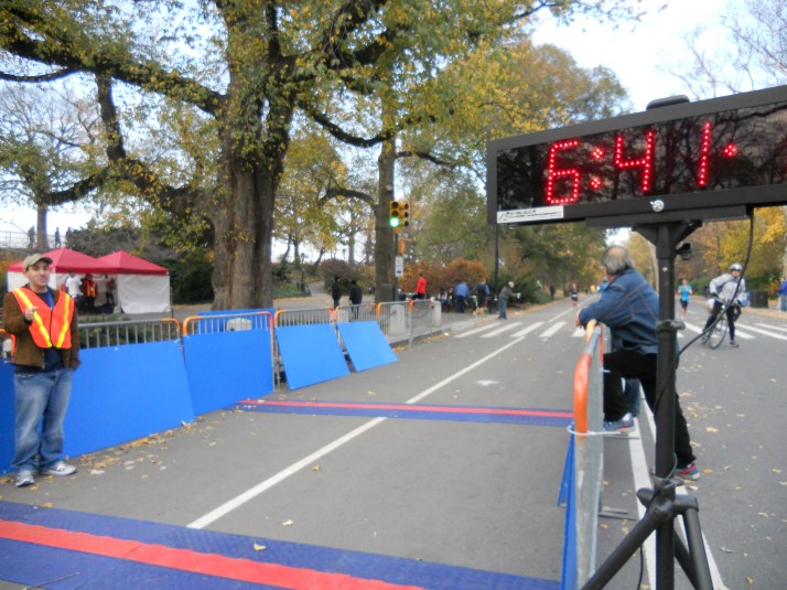 That's the clock, and there I come.