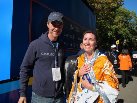 2011 New york City Marathon finish line Ed norton Footlocker Five Boro Challenge