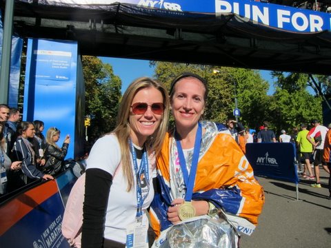 2011 New york City Marathon finish line Trista Footlocker Five Boro Challenge