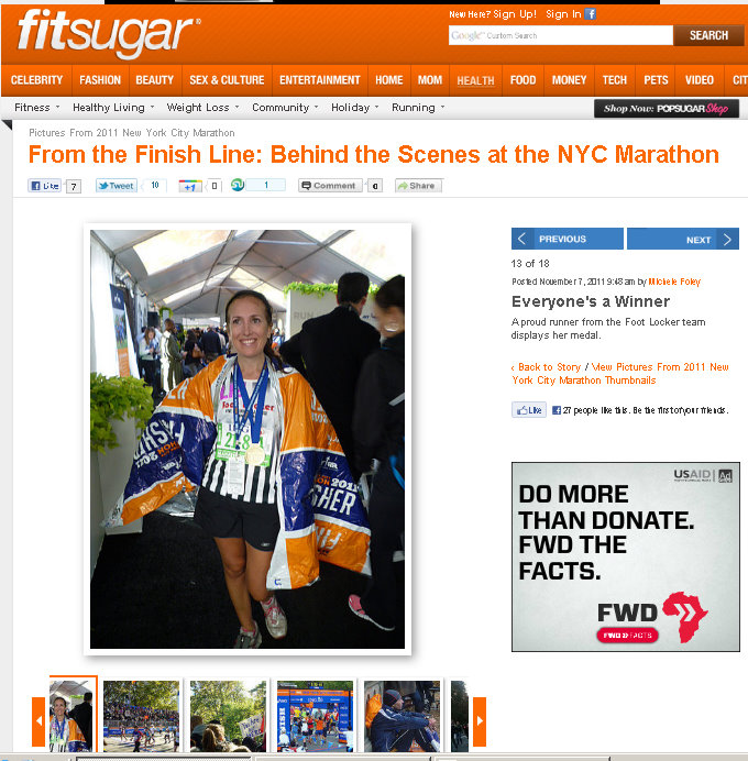 2011 New york City Marathon finish line Footlocker Five Boro Challenge 3