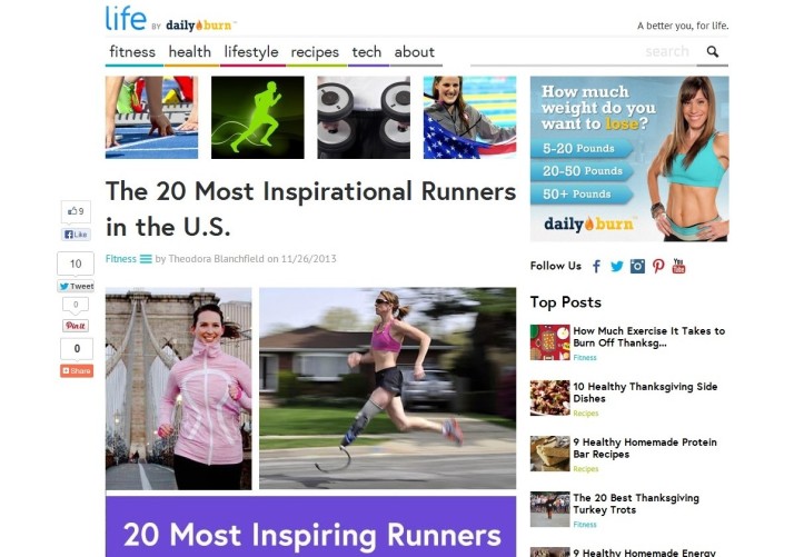 daily burn elizabeth maiuolo most inspirational runners karnazes reinertsen